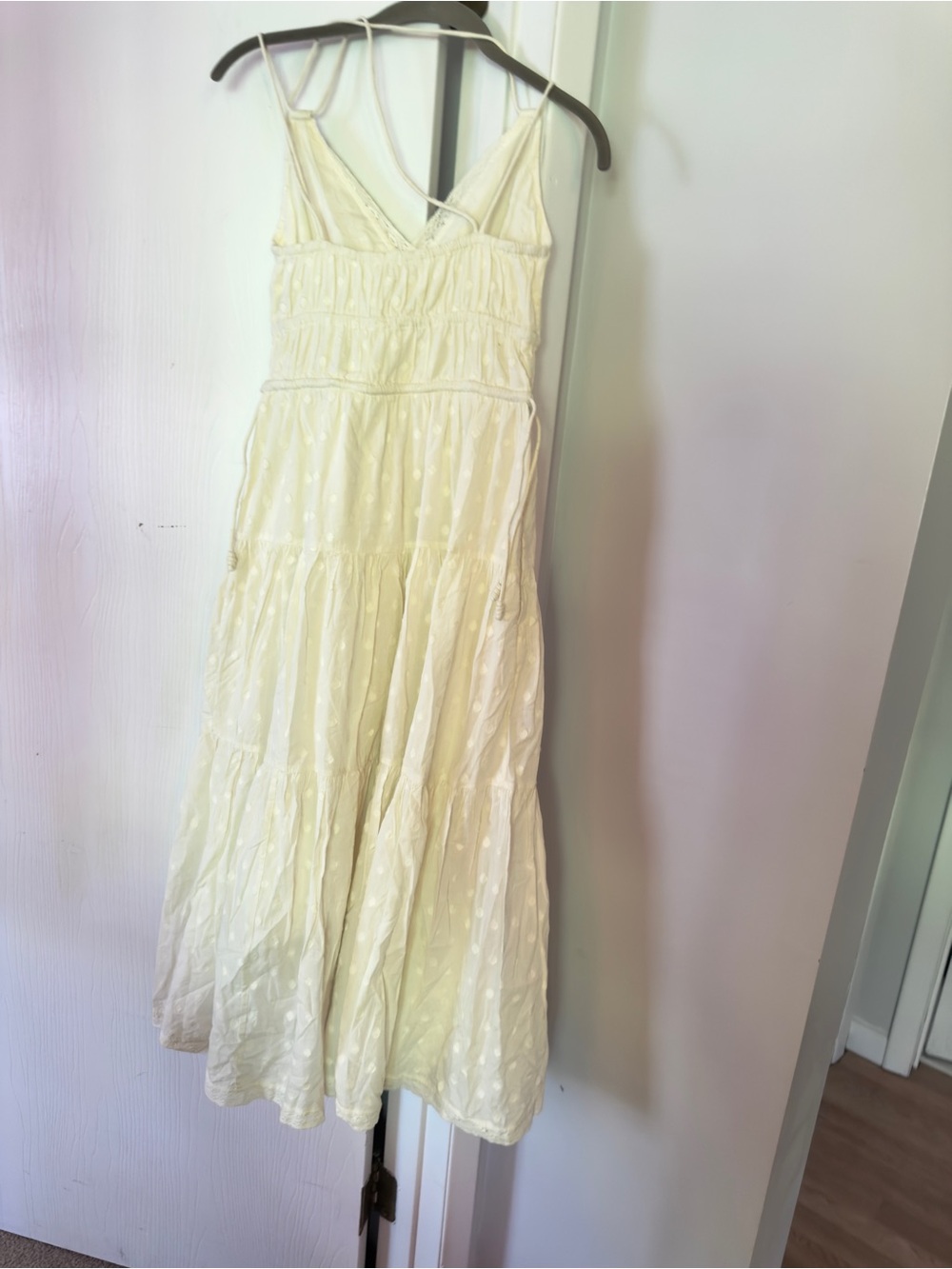 Ulla Johnson Freya Jacquard Tiered Cotton Ivory Cream Dress - Picture 3 of 5